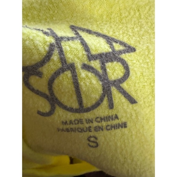 NWOT CHASER Revolve Neon Yellow Distressed Destroyed Holey Sweatshirt - Small - Picture 5 of 6